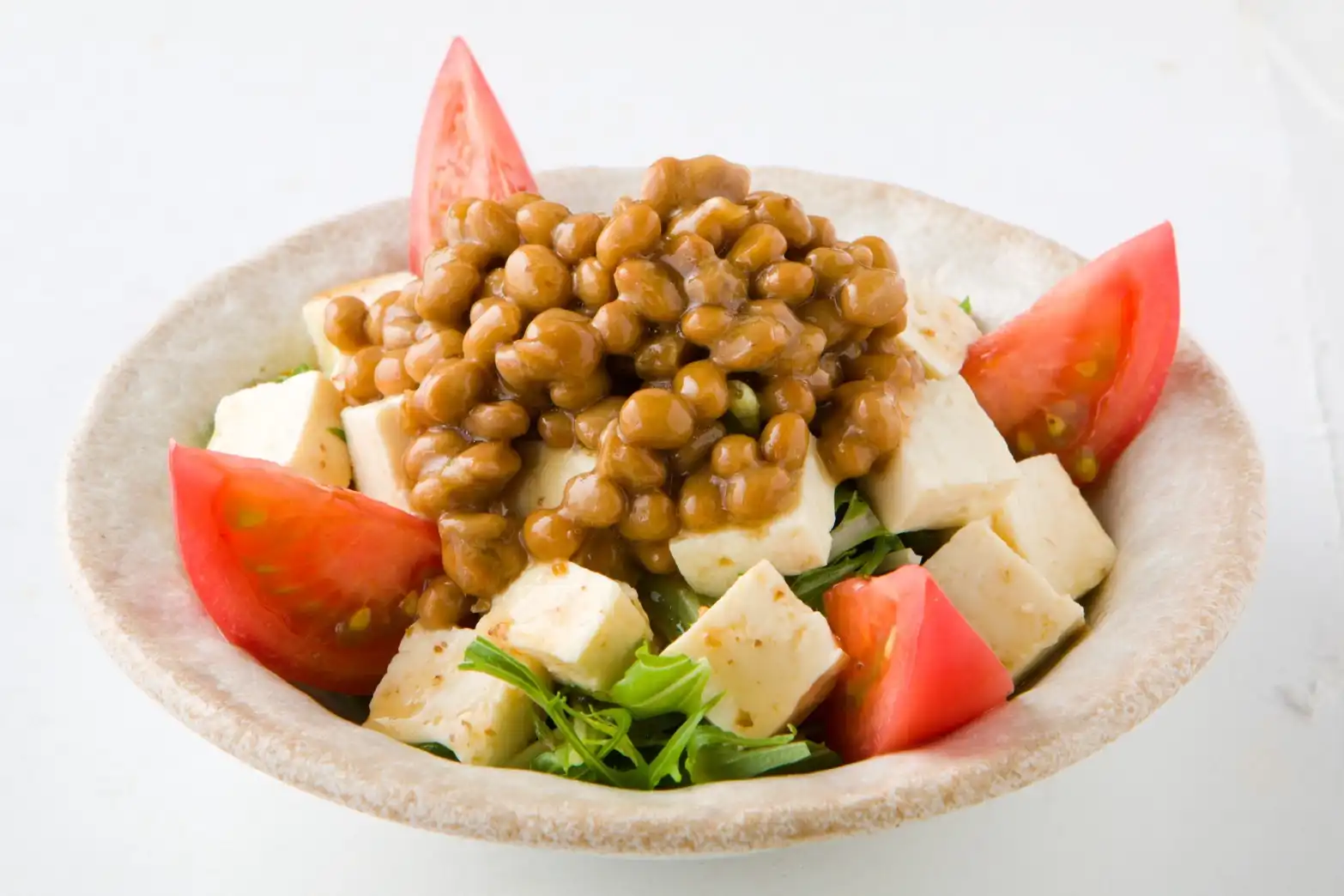 納豆と豆腐サラダ